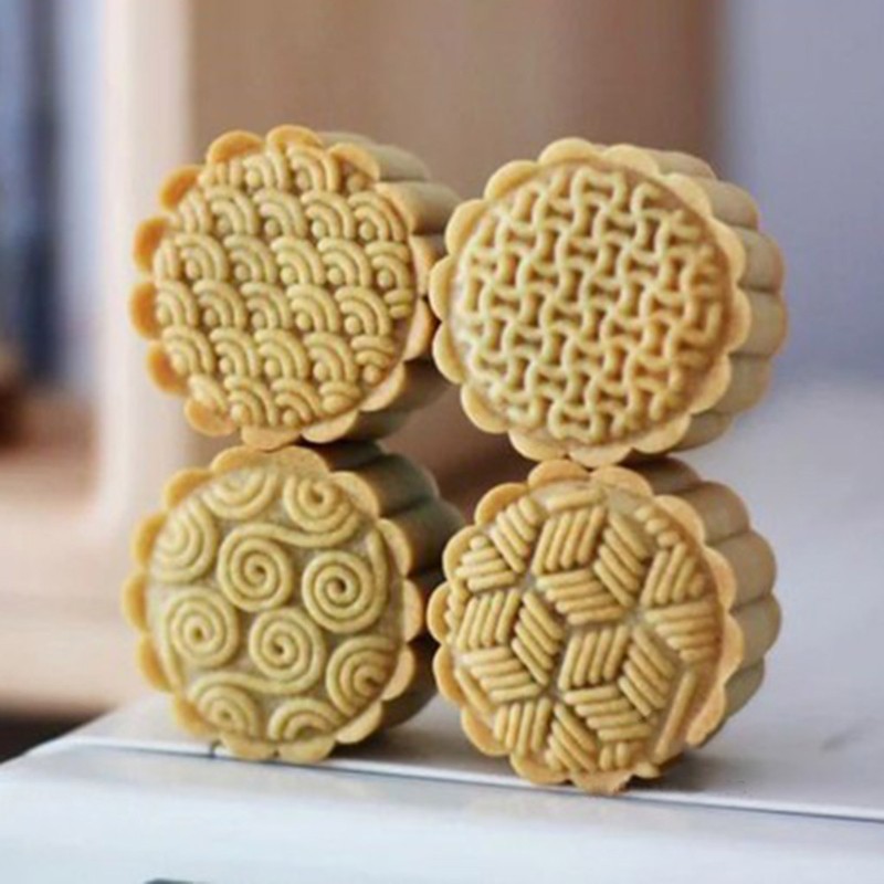 Khuôn Nhấn Tạo Hình Bánh Trung Thu 6 Ngăn 63g