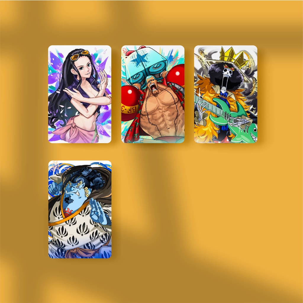 [ PHOTOCARD ] Thẻ Card Bo Góc Anime One Piece Straw Hat Pirates Art Version - Giấy Bìa Cứng - Có Màng Cán