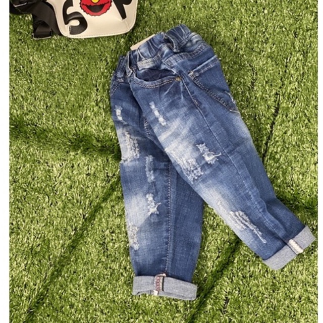 Quần jeans dài bé trai 3-5 tuổi co giãn Jennie kids J480