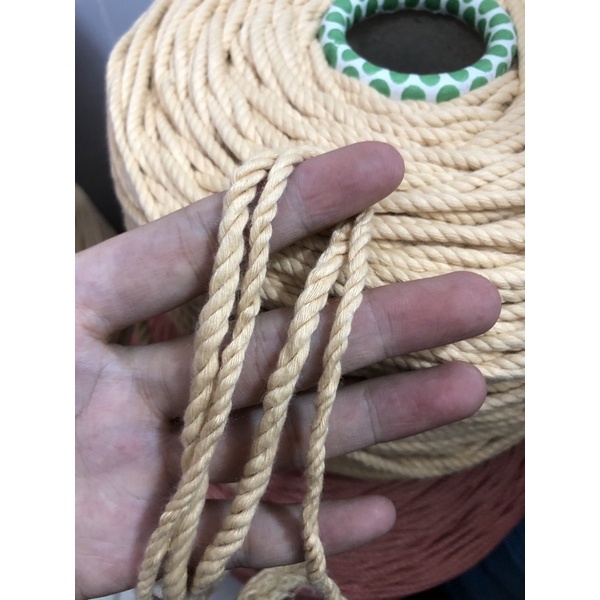 Dây thừng cotton màu size 3mm, 5mm thắt macrame, trang trí, decor - Ảnh thật và video