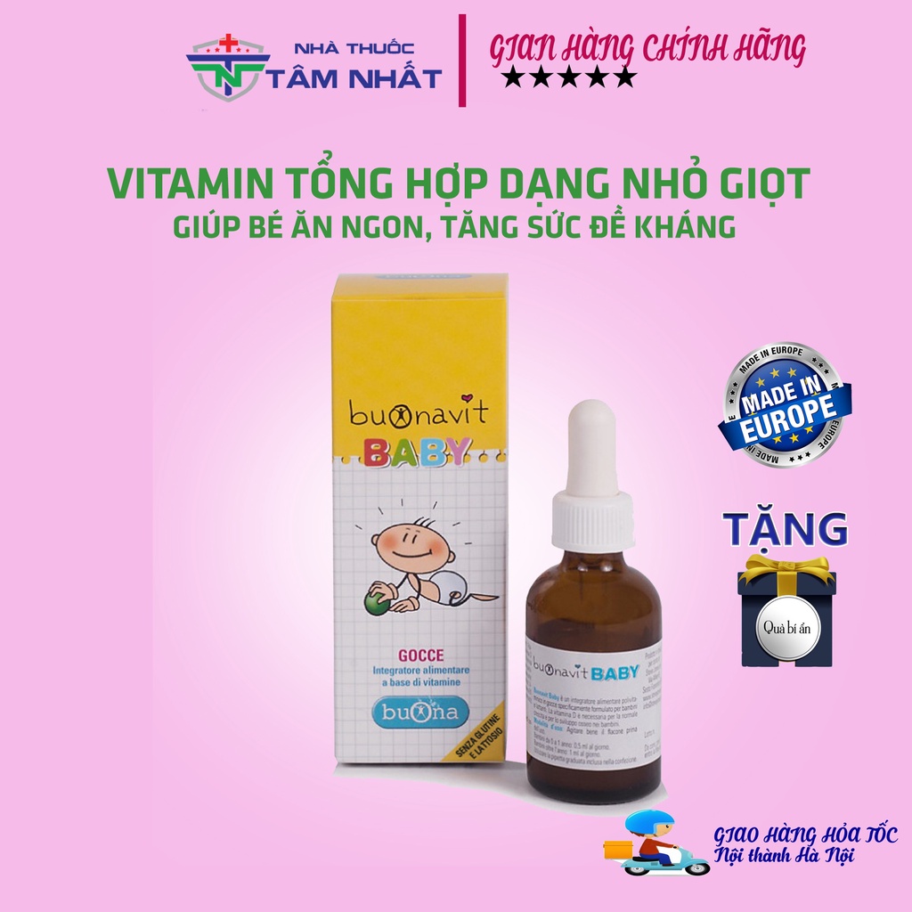 Buonavit Baby bổ sung vitamin, hỗ trợ quá trình chuyển hóa, tăng hấp thu, giảm biếng ăn, tăng đề kháng