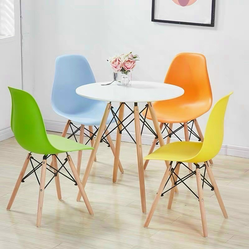 ghế nhựa eames làm việc giá rẻ chân gỗ Sồi giằng sắt chịu lực đến 250kg nhiều màu sắc hiện đại Trường Mai