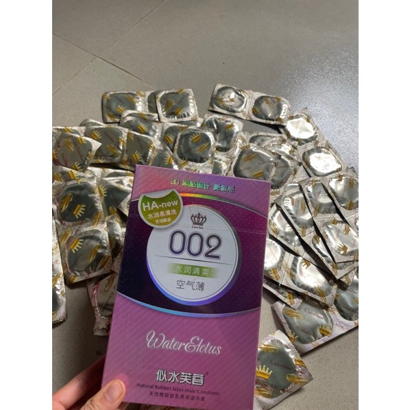 Bao cao su 002 trung quốc bán chạy nhất ,bsc siêu nhiều nước hộp 100 cái