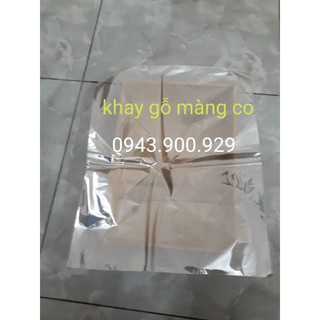 Combo 10 khay gỗ size 25cm*35cm(kèm màng co khay)