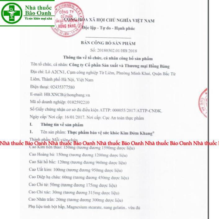 Kim Đởm Khang Hộp 180 Viên tặng kèm hộp 30 viên, Giúp Tăng Cường Sức Khỏe Gan Mật, an toàn hiệu quả từ thảo dược