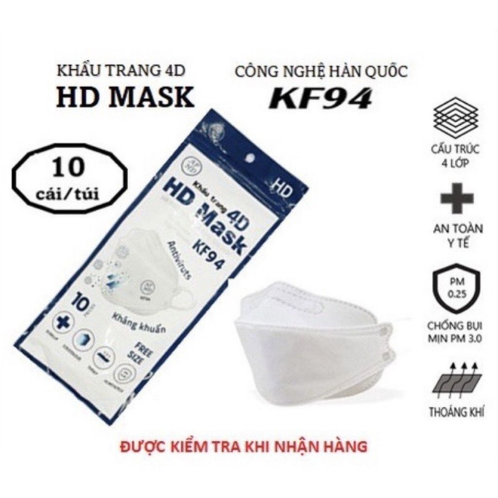 1 cái khẩu trang y tế, khẩu trang f94 hàn quốc an phong hd mask - ảnh sản phẩm 9