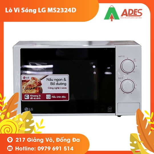 [Mã 154ELSALE2 giảm 7% đơn 300K] Lò vi sóng cơ LG MS2324D 23 Lít - Bảo hành Chính hãng