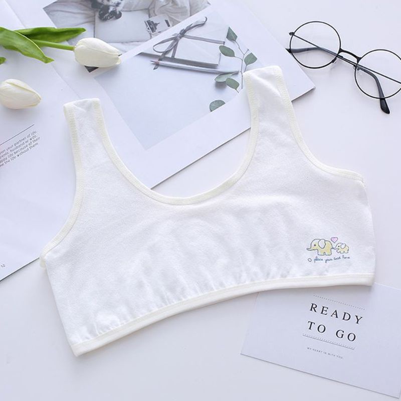 Áo lót vải cotton Không Gọng Dây Bản Rộng In Họa Tiết Voi Hoạt Hình Màu Kẹo Cho Nữ | BigBuy360 - bigbuy360.vn