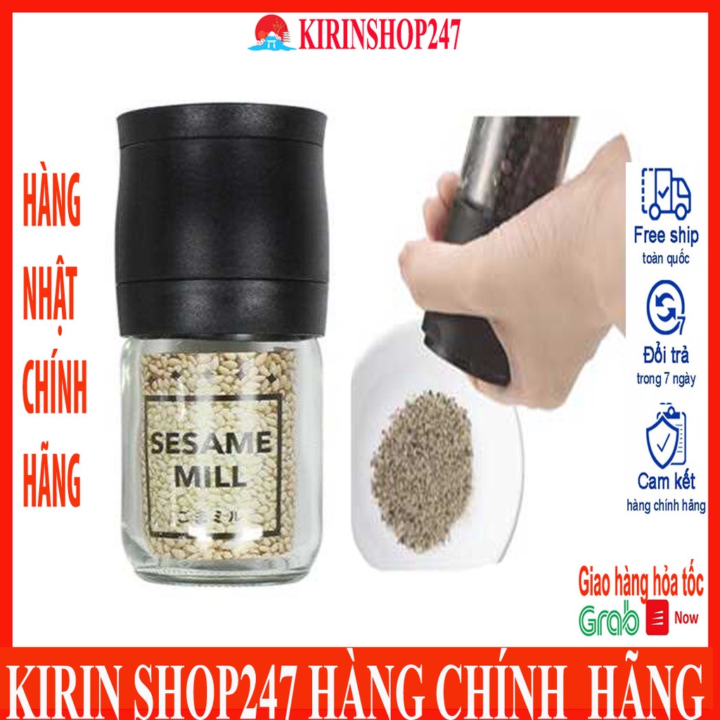 Lọ xay tiêu thủy tinh (nắp đen, trắng) Hàng Nội Địa Nhật