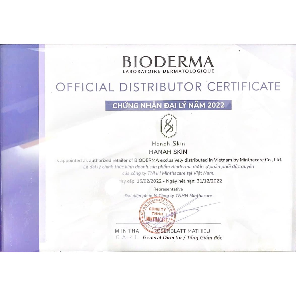 Dung dịch làm sạch và tẩy trang công nghệ Micellar dành cho da hỗn hợp, da dầu Bioderma Sebium H2O 500ml – HANAH SKIN