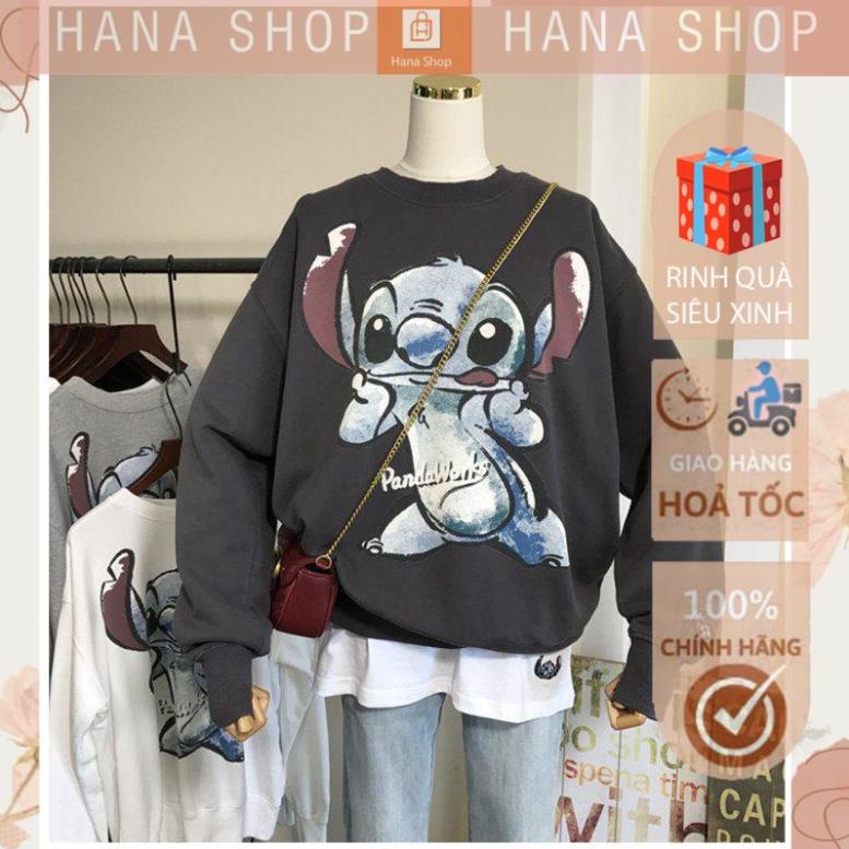 [Hàng Cao Cấp] Áo Sweater Nỉ Chuột STITCHH 3 Màu dưới 65kg - Dài Tay Dáng Rộng In Hình G072 | BigBuy360 - bigbuy360.vn