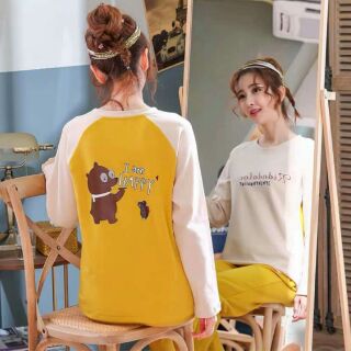 Bộ ngủ cotton dài tay (ib chọn mẫu)