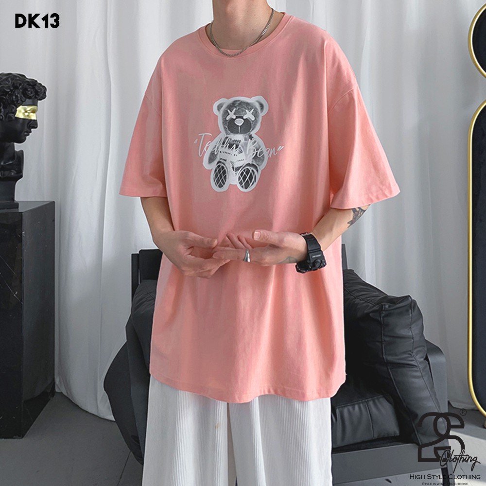 Áo Thun Basic Trơn Missout 2S Clothing, Áo Phông Tay Lỡ Form Rộng Nam Unisex Màu Hồng In Hình DK13