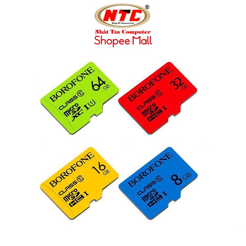 Thẻ nhớ microSDHC Borofone 8GB/ 16GB / 32GB / 64GB C10 U1 90MB/s - Hãng phân phối chính thức