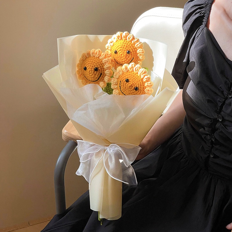 Hoa Hướng Dương Nhân Tạo Handmade Xinh Xắn Dùng Trong Trang Trí