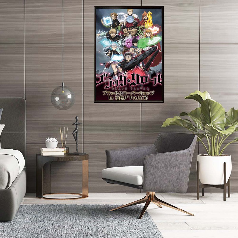 flowersqueen Poster Anime Black Clover Asta Tin Sign Dán Tường