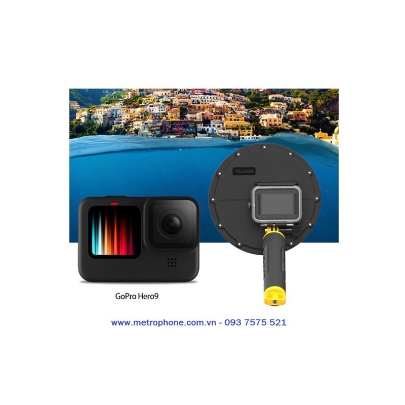 Dome GoPro hero 9 telesin chụp hình dưới nước