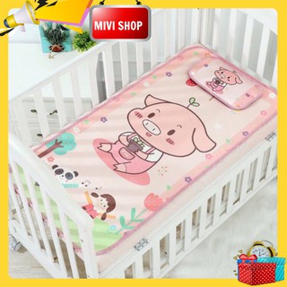 [BÉ NGỦ NGOAN] Chiếu Điều Hòa Chống Thấm Kèm Gối Thảo Dược Giúp Bé Ngủ Sâu Giấc [SKU: 8936102620056]