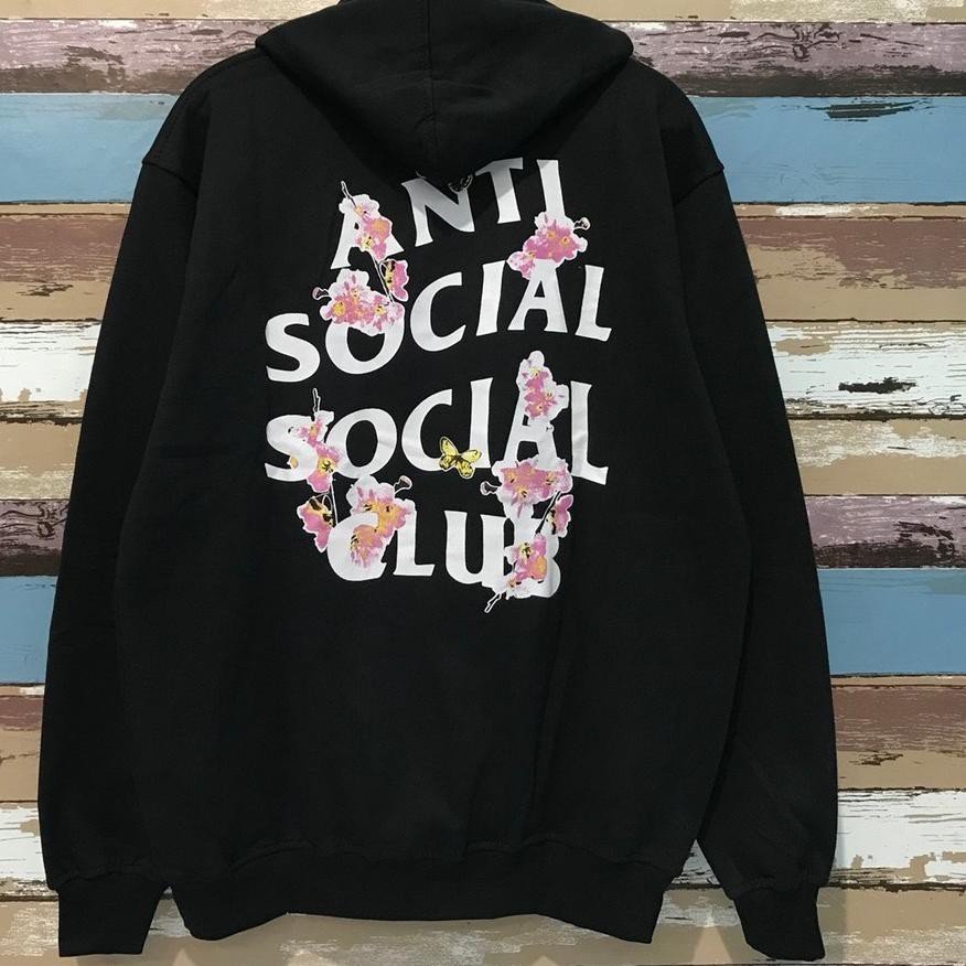 Áo Khoác Hoodie In Chữ Anti Social Social Club Cá Tính