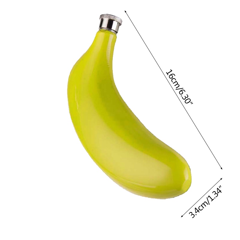 Bình Đựng Rượu 5Oz Bằng Thép Không Gỉ Hình Lá Cờ Chuối Độc Đáo