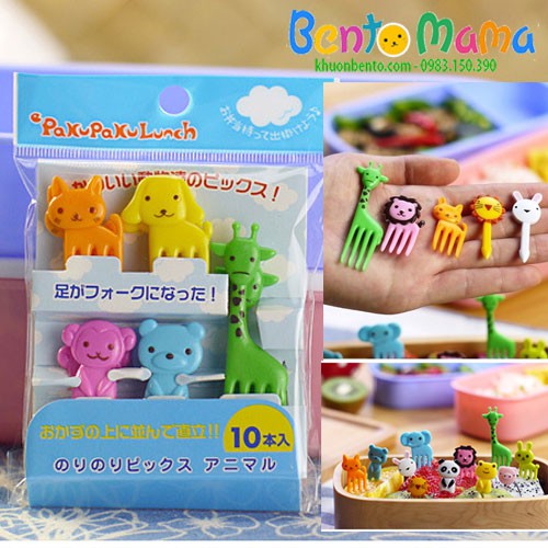 Set 10 xiên trang trí hoạt hình ngộ nghĩnh