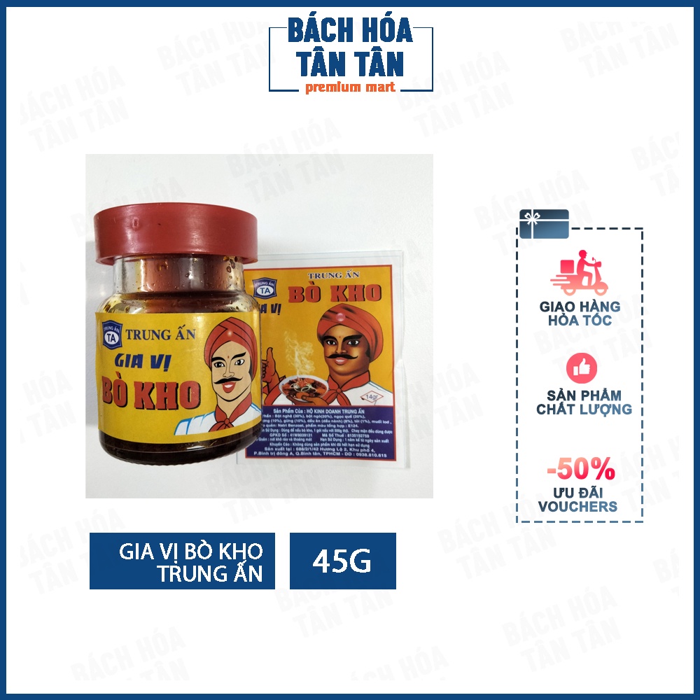 Gia vị Bò Kho Trung Ấn, hủ 45g