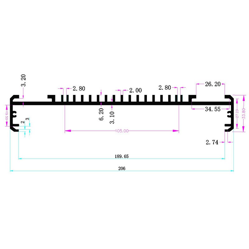 [Bộ] Máng Nhôm T34 40/60CM, Nhôm Anode,Kèm Mica Mờ, Bịt Đầu, TẶNG Cáp Treo Hoặc Chân