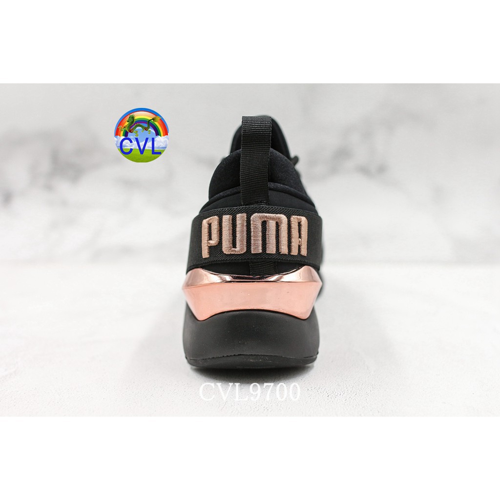 Giày Thể Thao Phong Cách Hàn Quốc Puma Muse Satin Ep Hummer 365534-01 Màu Vàng Hồng Đen Thời Trang Nữ