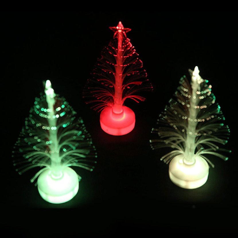 Đèn ngủ led ngủ sợi quang hình cây thông noel nhiều màu sắc