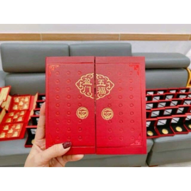 Set 5 Ông Thần tài NGŨ PHÚC LÂM MÔN (loại hộp sang trọng làm quà tặng độc đáo)