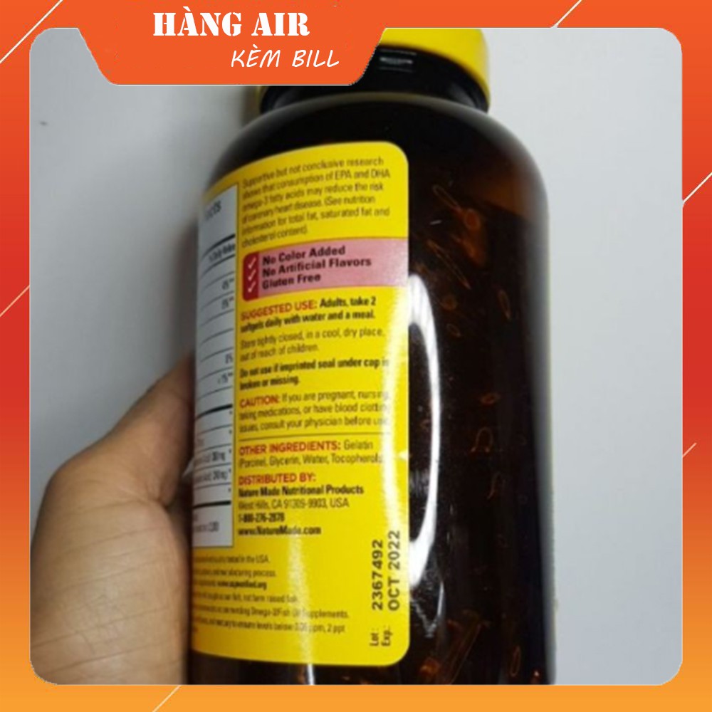 Dầu cá Omega 3 Nature Made Fish oil 1200mg hộp 200 viên | BigBuy360 - bigbuy360.vn