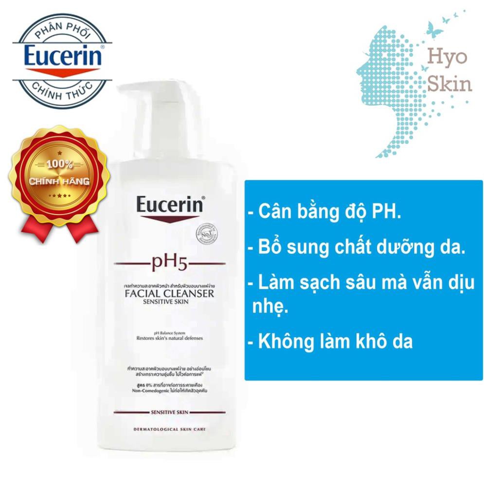 [CHÍNH HÃNG] Sữa Rửa Mặt Cho Da Nhạy Cảm EUCERIN FACIAL CLEANSER PH5 SENSITIVE SKIN 400ml