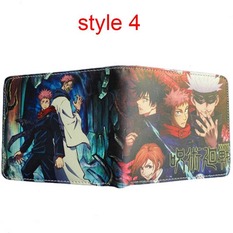 Ví đựng thẻ đa năng bằng da PU in họa tiết hoạt hình anime 8 kiểu tùy chọn