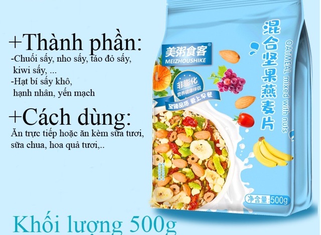 [SẴN HÀNG] Ngũ cốc sữa chua hoa quả ăn kiêng/ ngũ cốc mix hạt/ ngũ cốc ăn kiêng/ngũ cốc giảm cân