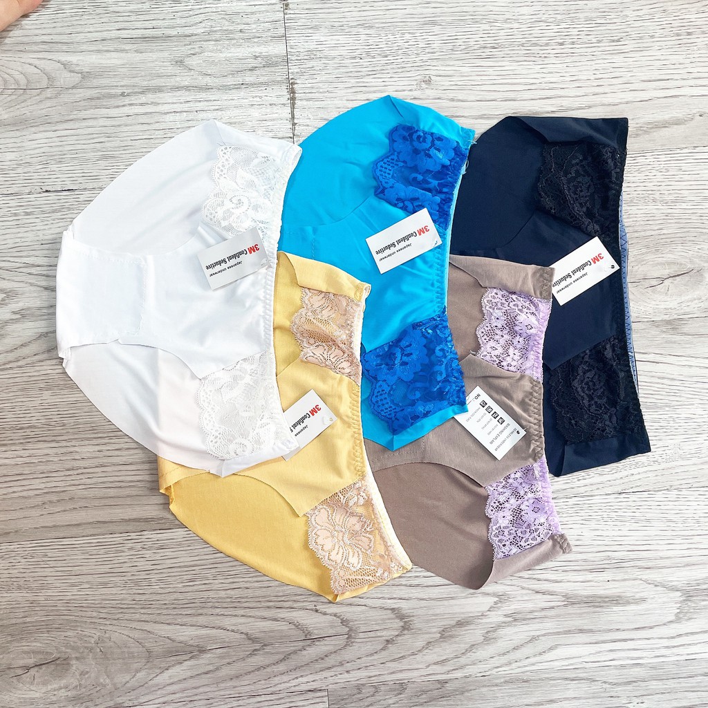 Quần Lót Nữ, Quần Lót Nữ Cotton Thoáng Mát, Quần Lót Nữ Phối Ren Lưng Chun Shopmepon QL422 (hình thật shop tự chụp) | BigBuy360 - bigbuy360.vn