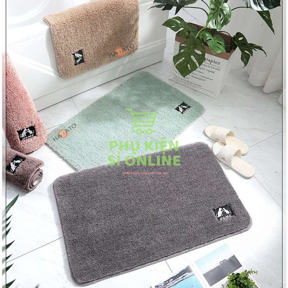 Thảm nỉ lau chân, thảm chùi chân phòng khách, nhà đế cao su chống trượt, chất liệu len nỉ mịn, thấm hút tốt (40 x 60)