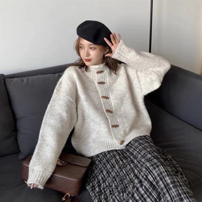 [HÀNG SẴN]ÁO CADIGAN LEN LÔNG KHUY SỪNG HÀNG QUẢNG CHÂU | BigBuy360 - bigbuy360.vn