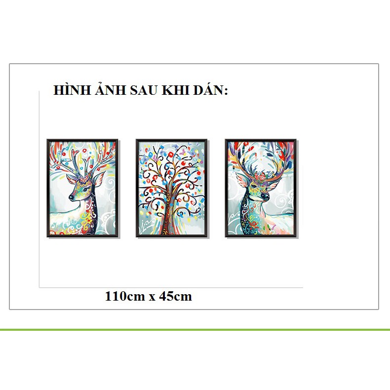Decal dán tường Khung ảnh hươu 2