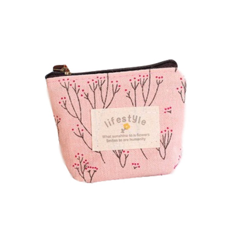 Ví Nữ Mini Vải Canvas Kích Thước 9x9cm Đựng Tiền Lẻ - Bóp Mini Đựng Vé Xe | BigBuy360 - bigbuy360.vn