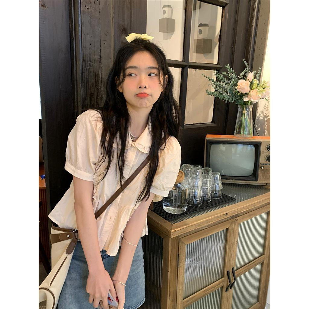 Áo Sơ Mi Ngắn Tay Phong Cách Hàn Quốc Dễ Phối Đồ 63078