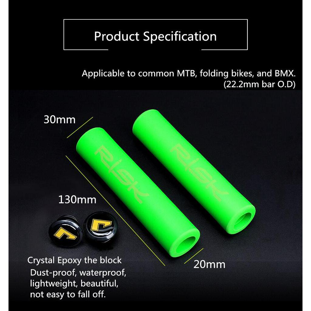 Set 2 Bọc Tay Cầm Xe Đạp Bằng Silicon Mềm Mại Chống Trượt Siêu Nhẹ