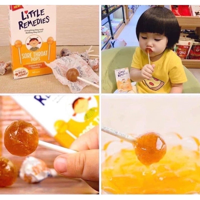 Kẹo ngậm ho Little Remedies cho bé 3tuổi