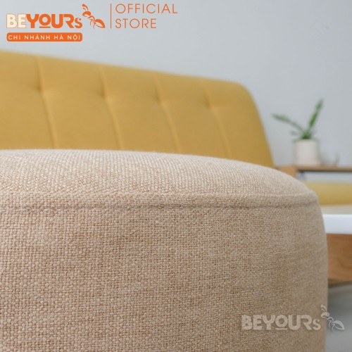 Ghế Đôn Sofa Nệm BEYOURs Tròn Chân Gỗ - Nội Thất Phòng Khách, Phòng Làm Việc