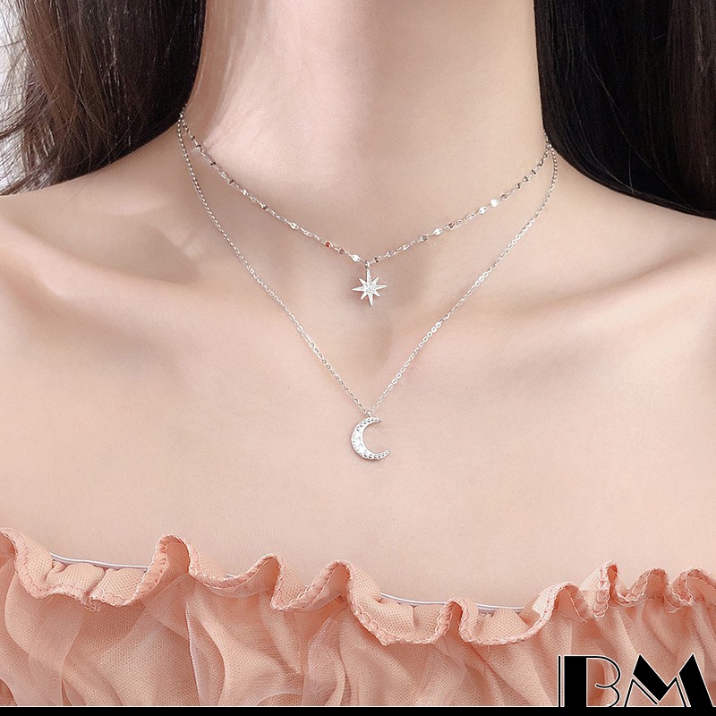 Vòng Cổ Choker Hình Mặt Trăng Ngôi Sao Thời Trang Cho Nữ