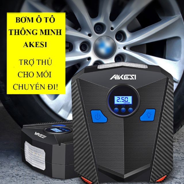 Bơm ô tô điện tử tự ngắt AIKESI bơm xe hơi 12V Bơm Lốp Xe Hơi Tự Ngắt