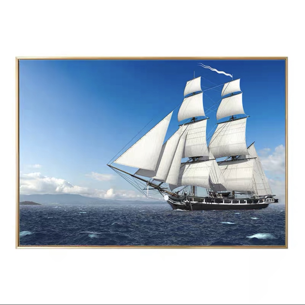 Tranh Treo Tường Tráng Gương Thuận Buồm Xuôi Gió/ Tranh Treo Phòng Khách/Làm Việc /Tráng Trí Nhà Cửa