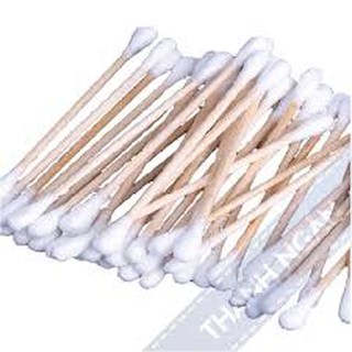 Tăm bông cán gỗ bịch 100 que