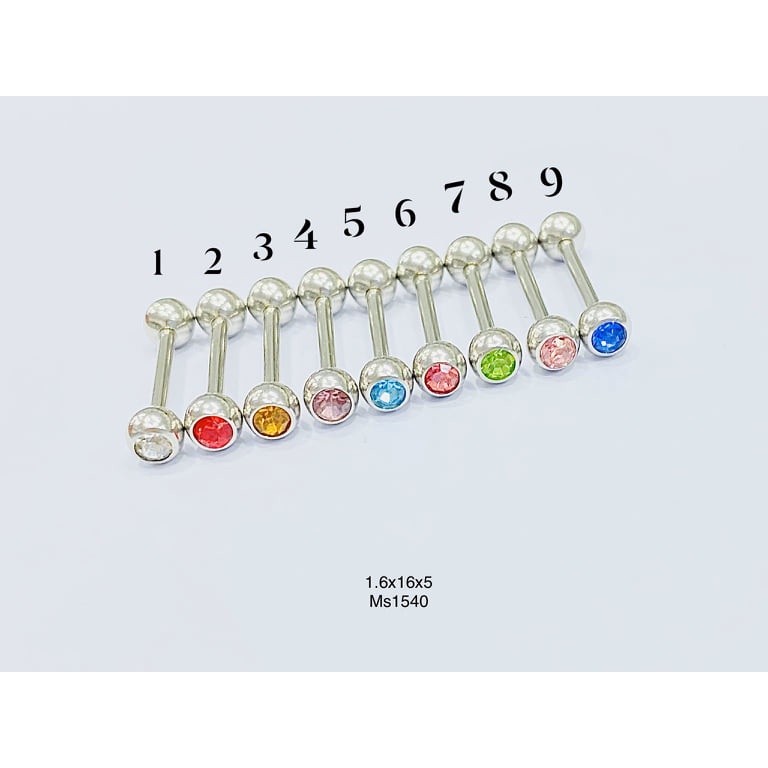 Khuyên lưỡi / đá màu