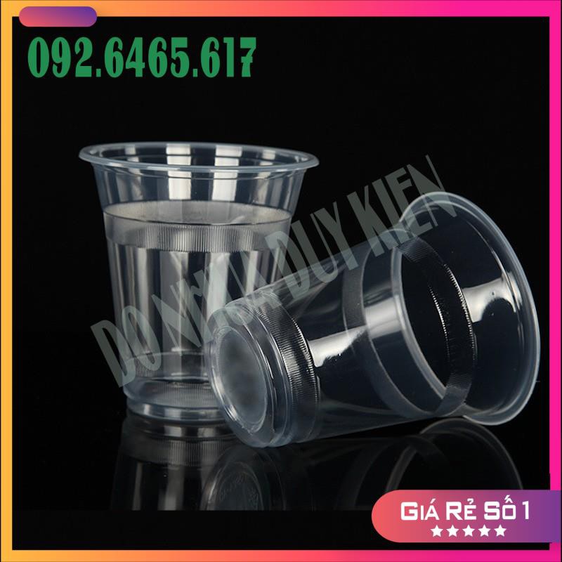 [NOWSHIP] 50 Cốc Nhựa PP 400ml - 500ml - 700ml Dùng 1 Lần Có Nắp Loại Đẹp - Đựng Đồ Uống - Có Thể Dùng Được Màng Ép Ly