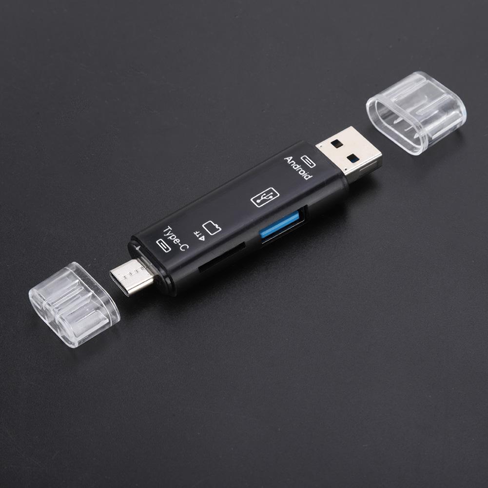 Đầu đọc thẻ nhớ đa năng USB2.0 + Micro USB Hub Type-C 3.1 cho điện thoại & máy tính